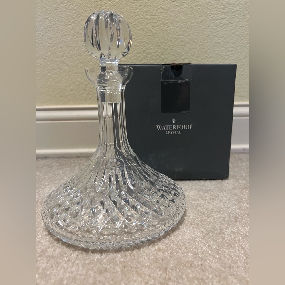 Waterford Crystal decanter and champagne glasses